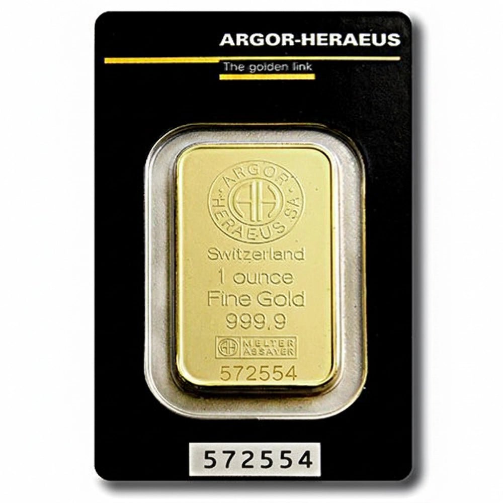 1 oz Investment Gold Bar – Argor Heraeus