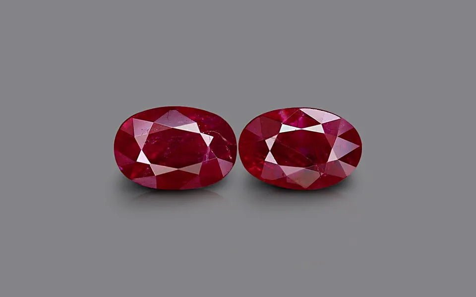 Burma Ruby Matched Pair - 4.37 ct