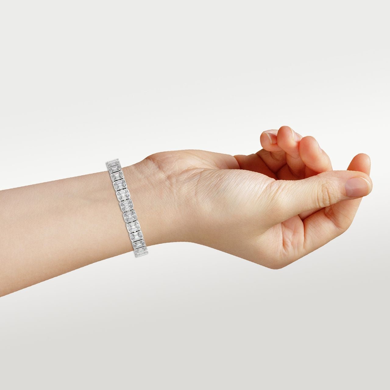 Mirage Diamond Tennis Bracelet 14.85 ct – 18K White Gold