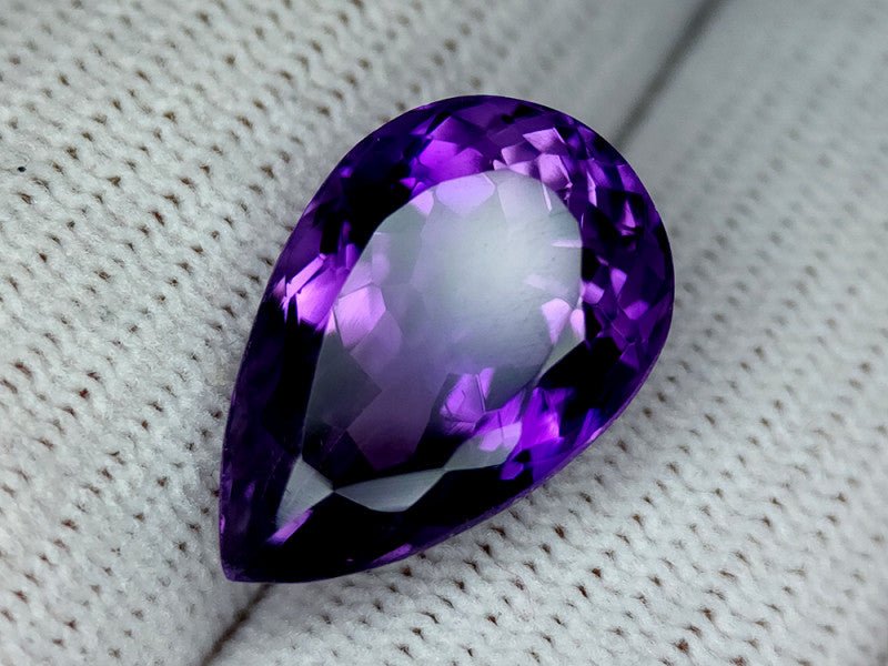 Natural Amethyst 11.75 ct – Purple, Pear Cut, Untreated