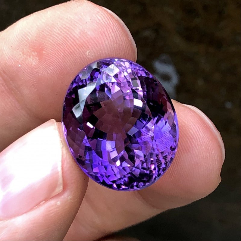 Natural Amethyst 25.99 ct – Purple, Oval Cut, Untreated, Brazil