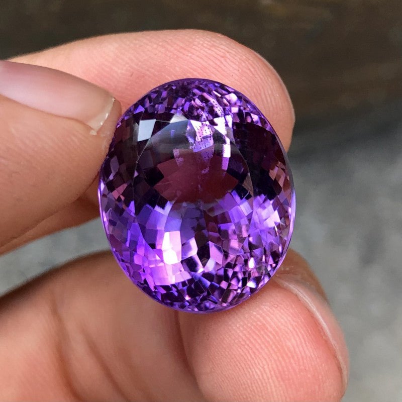 Natural Amethyst 25.99 ct – Purple, Oval Cut, Untreated, Brazil