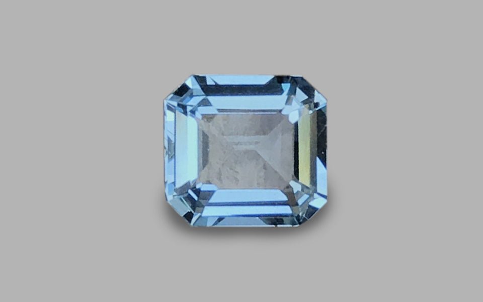 Natural Aquamarine 1.16 ct – Sea Blue, Asscher Cut, Untreated, Brazil