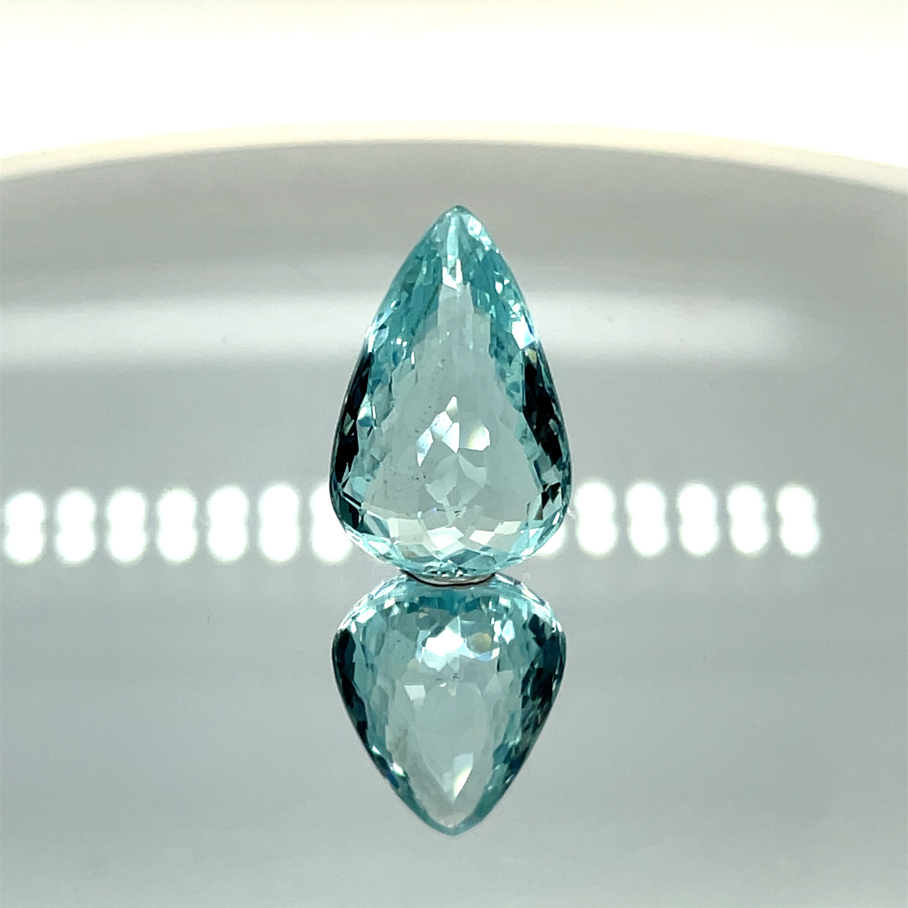 Natural Aquamarine 13.43 ct – Pear Cut, Untreated