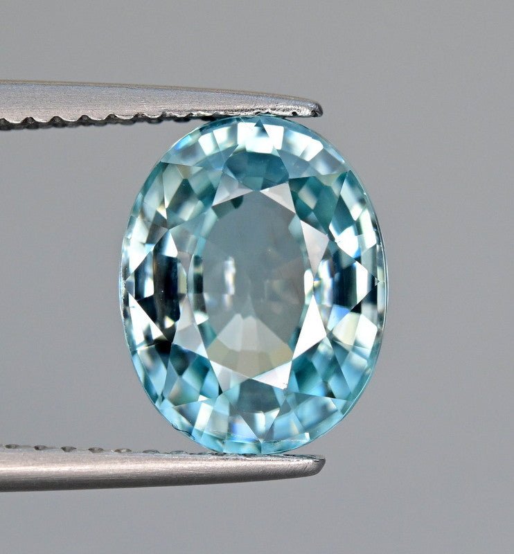 Natural Blue Zircon 4.80 ct – Oval Cut, Heated, Cambodia