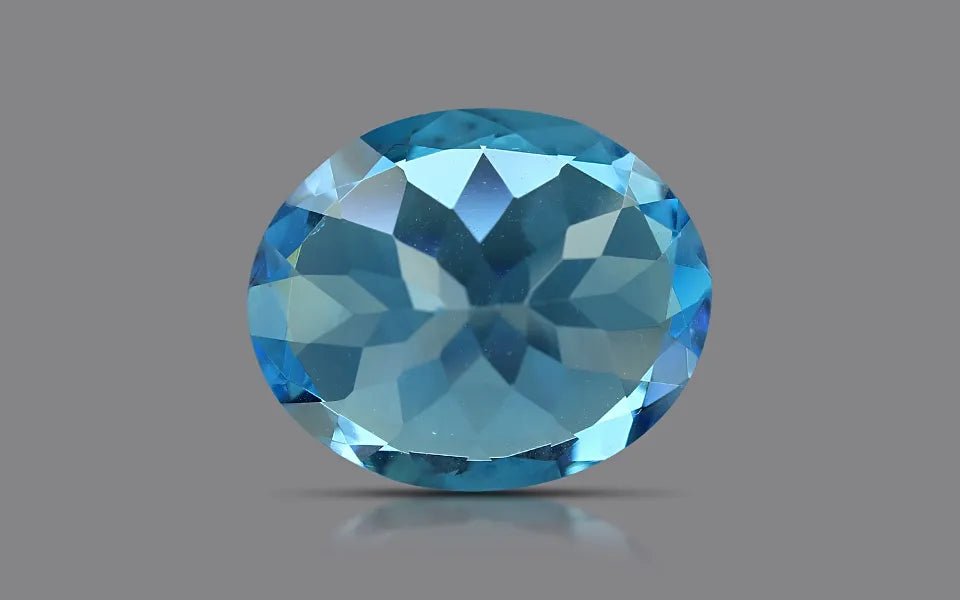 Natural London Blue Topaz 5.82 ct – Oval Cut, Certified