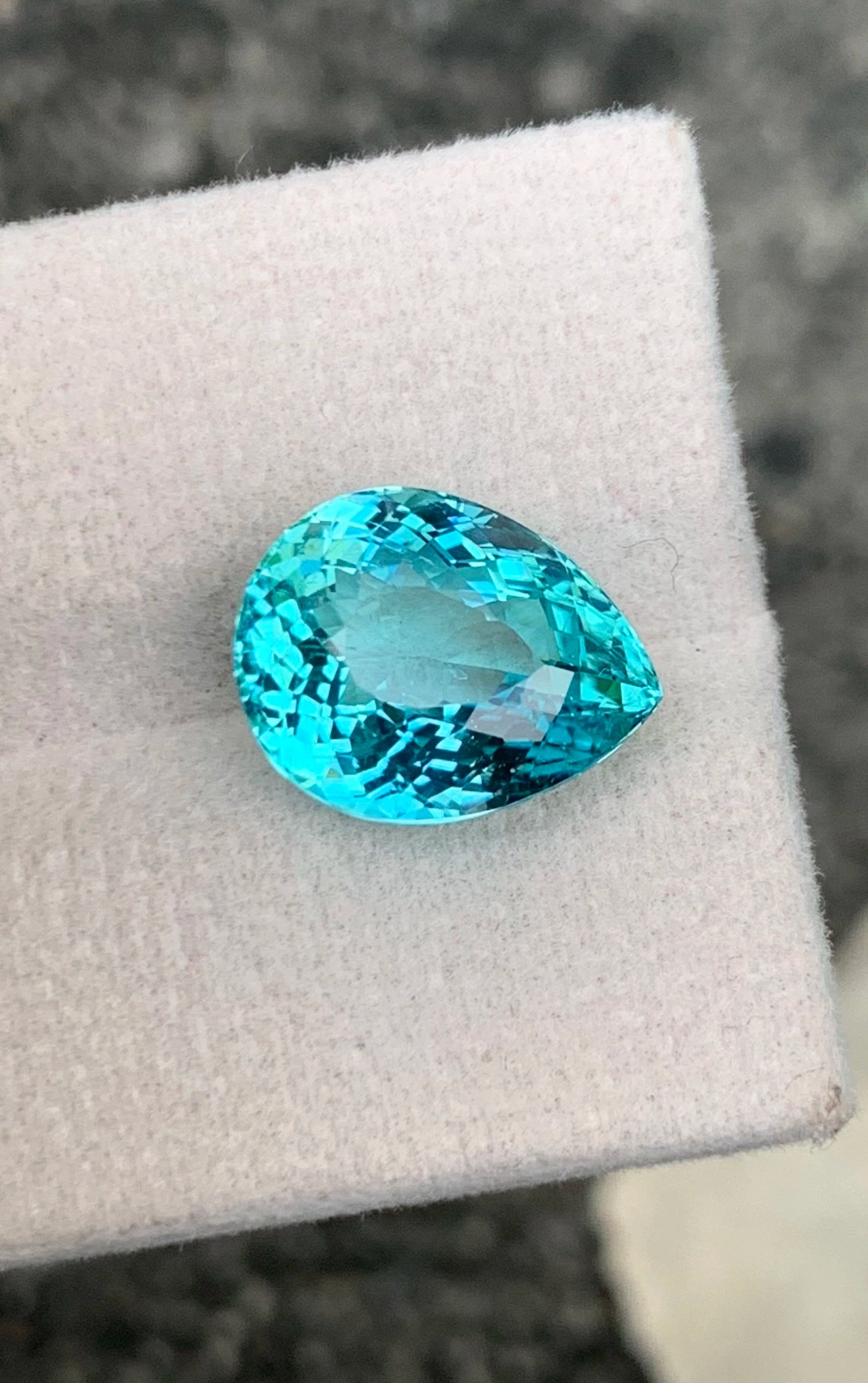 Natural Paraiba Tourmaline 6.55 ct – Pear Cut, GRS Certified