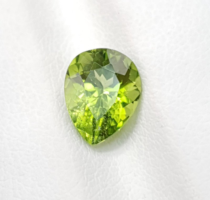 Natural Peridot 1.90 ct – Green Pear Cut, Untreated | Sosna Gems