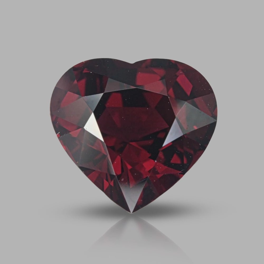 Natural Rhodolite Garnet - 7.95 ct, Heart Cut