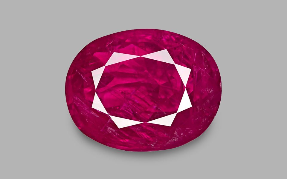 Natural Ruby 6.61 ct – Purplish Red, Oval Cut, Burma, GIA Certified, Untreated