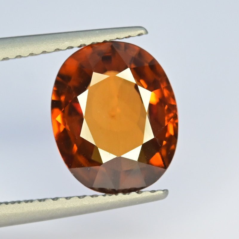 Natural Whiskey Honey Brown Zircon 3.70 ct – Rectangular Cut, Untreated